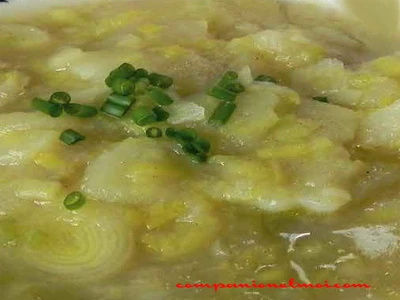 Soupe de poireaux et pommes de terre