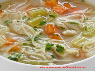 Soupe de poulet aux vermicelles