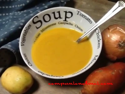 Velouté de patates douces et de pommes de terre