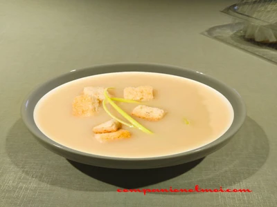Velouté de poireau et pomme de terre