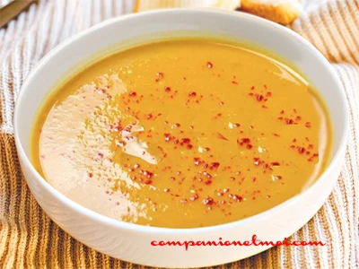 Velouté de potimarron pommes de terre et carottes au paprika