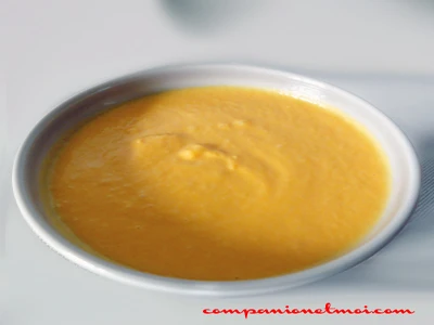 Velouté de potimarron sans gluten