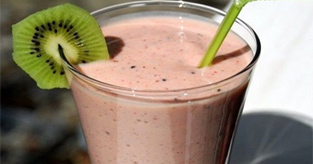 Milk-shake à la fraise et au kiwi