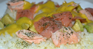Salade nordique aux deux saumons