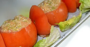 Tomates farcies aux crevettes