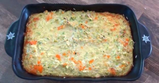 Courgettine ou gratin de courgettes et riz