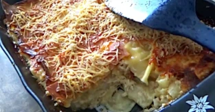 Lasagnes de poulet et chèvre frais