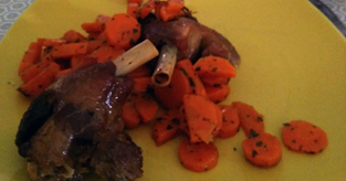 Manchons de canard et carottes à la marocaine