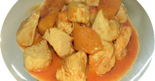 Poulet au curry pomme golden