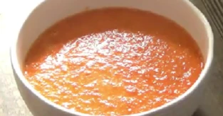 Crème de poivrons rouges et chorizo