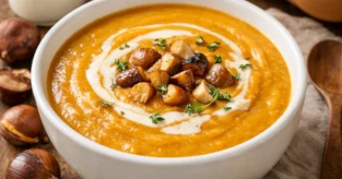 Soupe butternut et châtaigne