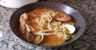 Soupe de riz aux fruits de mer